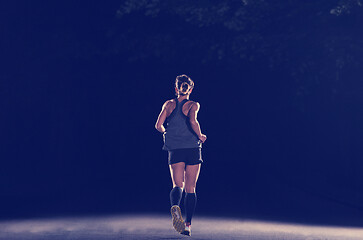 Image showing female runner training for marathon