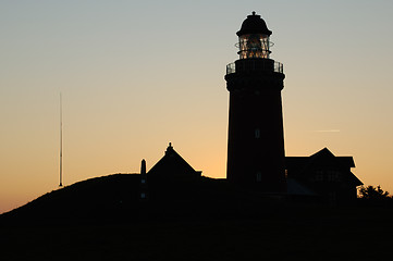 Image showing Silhouette of  Bovbjerg fyr