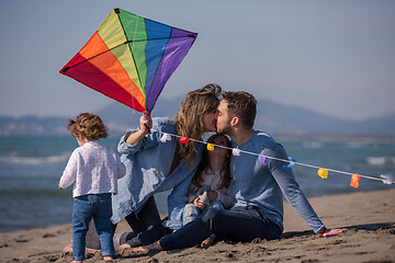 Image showing happy family enjoying vecation during autumn day