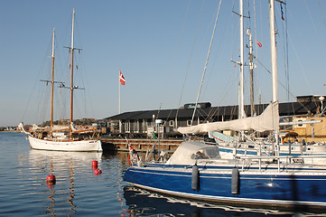 Image showing Yacht in Lemvig harbour