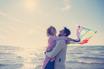 Image showing Couple enjoying time together at beach