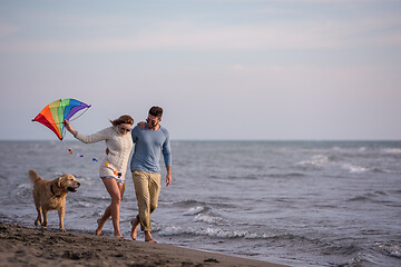 Image showing happy couple enjoying time together at beach