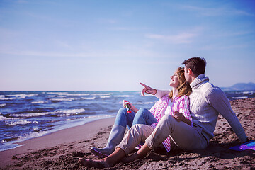 Image showing young couple enjoying time together at beach