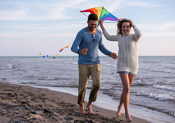 Image showing Couple enjoying time together at beach