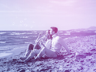 Image showing young couple enjoying time together at beach