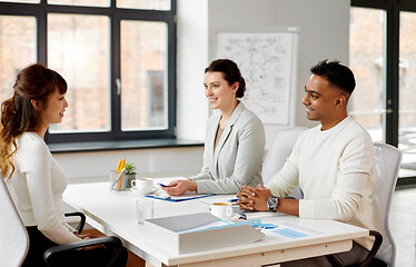 Image showing recruiters having job interview with employee