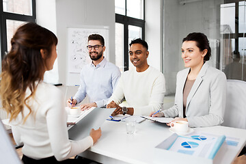 Image showing recruiters having job interview with employee