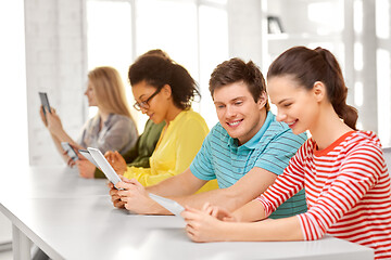 Image showing high school students with tablet computers