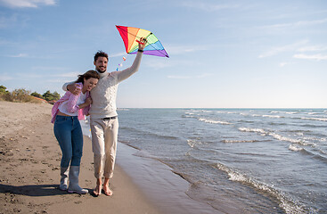 Image showing Couple enjoying time together at beach