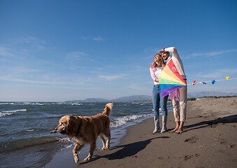 Image showing happy couple enjoying time together at beach