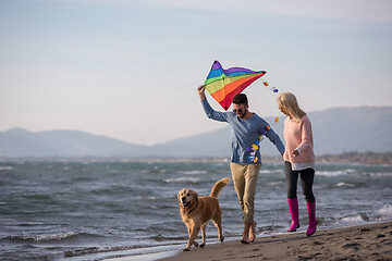 Image showing happy couple enjoying time together at beach