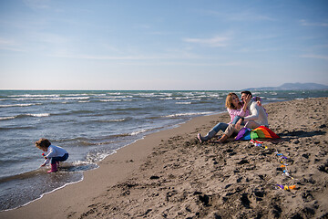 Image showing family enjoying vecation during autumn day