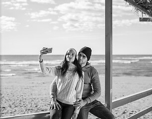 Image showing Gorgeous couple taking Selfie picture