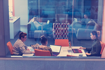 Image showing startup Businesswomen Working With laptop in creative office