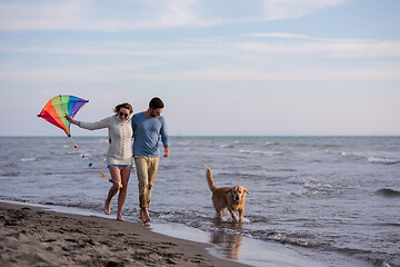 Image showing happy couple enjoying time together at beach