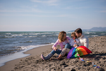 Image showing family enjoying vecation during autumn day