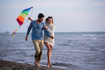 Image showing Couple enjoying time together at beach