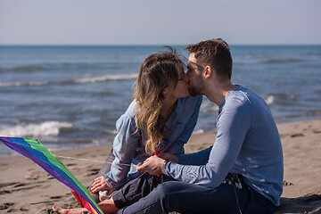 Image showing Couple enjoying time together at beach