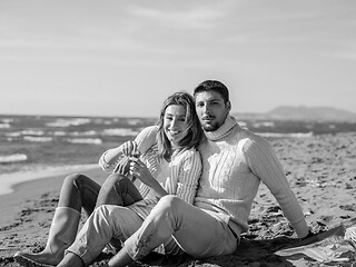 Image showing young couple enjoying time together at beach