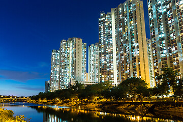 Image showing Hong Kong apartment at night