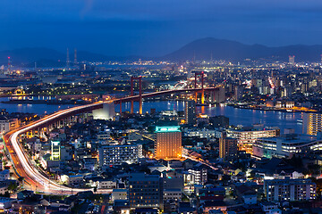 Image showing Kitakyushu skyline at night