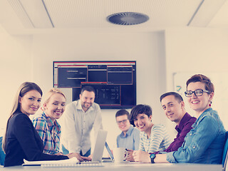 Image showing Business Team At A Meeting at modern office building