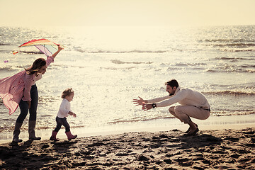 Image showing happy family enjoying vecation during autumn day