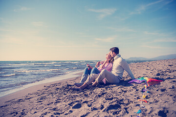 Image showing young couple enjoying time together at beach