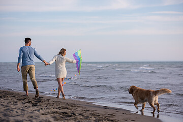 Image showing happy couple enjoying time together at beach