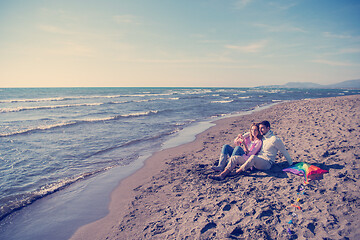 Image showing young couple enjoying time together at beach