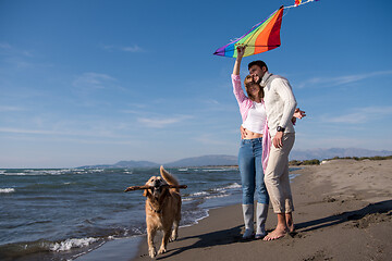 Image showing happy couple enjoying time together at beach