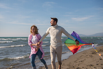 Image showing Couple enjoying time together at beach