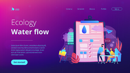 Image showing Water management smart city concept vector illustration.