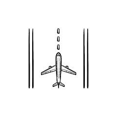 Image showing Airport runway line icon.