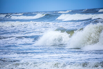 Image showing stormy ocean scenery background