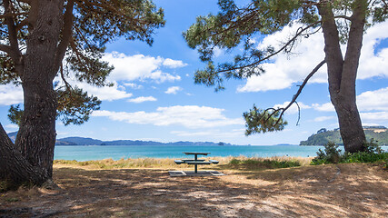 Image showing rest area at the beach in south New Zealand