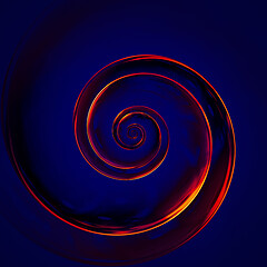 Image showing fire spiral background illustration