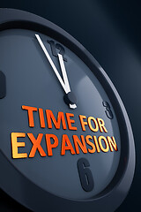 Image showing clock with text time for expansion