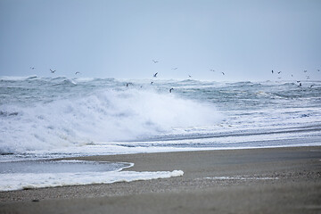 Image showing stormy ocean scenery background