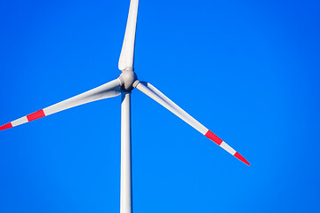 Image showing wind energy detail blue sky