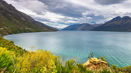 Image showing scenery at Lake Te Anau, New Zealand