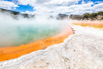 Image showing hot sparkling lake in New Zealand