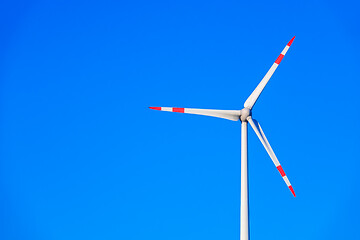 Image showing wind energy detail blue sky