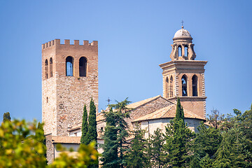 Image showing historic church on a hill, Marche Italy