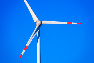 Image showing wind energy detail blue sky