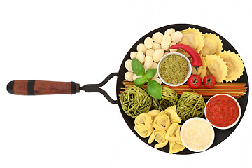 Image showing Healthy Italian Pasta Ingredients  