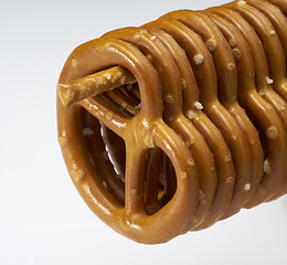 Image showing small lye pretzels closeup