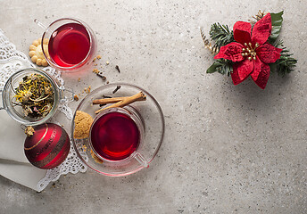 Image showing Christmas tea