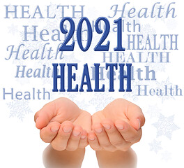 Image showing Health Happy new year greeting card 2021