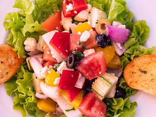 Image showing Plate with greek salad